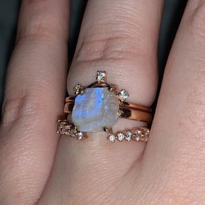 Moonstone ring set